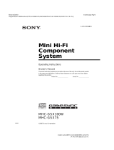 Sony MHC-GSX100W, MHC-GSX75 User manual