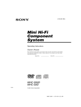 Sony MHC-S90D User manual