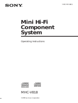 Sony MHC-V818 User manual