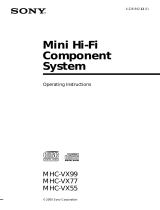 Sony MHC-VX77 User manual