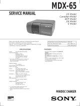 Sony MDX-65 User manual