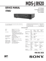 Sony MDS-JB920 User manual