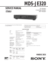 Sony MDS-JD320 User manual