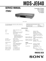 Sony MDS-JE640 User manual