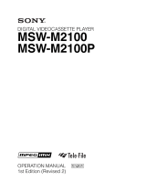 Sony MSW-M2100P User manual