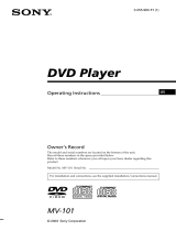 Sony MV-101 User manual