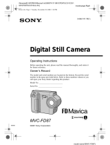 Sony MVC-FD87 User manual