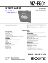 Sony MX-E501 User manual
