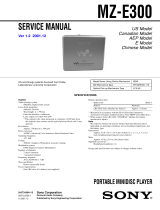 Sony MZ-300 User manual
