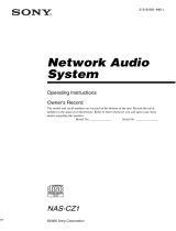 Sony NAS-CZ1 User manual