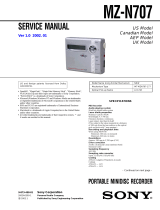 Sony MZ-N707 User manual