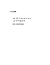 Sony PCG-FX290 User manual