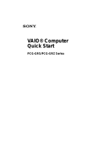 Sony PCG-GRS700P Quick start guide