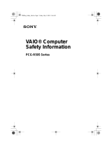 Sony PCG-R505ELK Safety guide