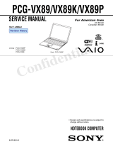 Sony PCG-VX89 User manual