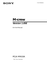 Sony M-Crew PCLK-MN10A User manual
