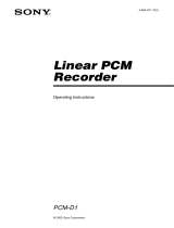Sony PCM-D1 User manual