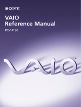 Sony PCV-J150 - Vaio Desktop Computer Reference guide