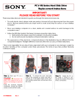 Sony PCV-RS100 Installation guide