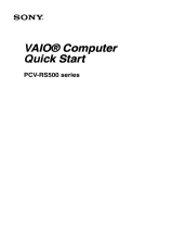 Sony PCV-RS500CG User manual