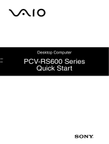 Sony PCV-RS600C User manual