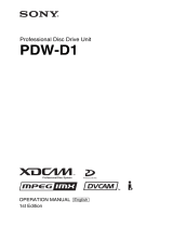 Sony PDW-D1 User manual