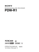 Sony PDW-R1 User manual