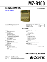 Sony MZ-B100 User manual