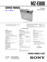Sony MZ-E800 User manual