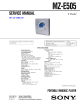 Sony MZ-E505 User manual