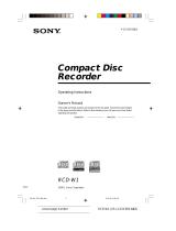 Sony RCD-W1 User manual