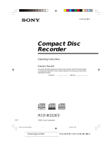 Sony RCD-W222ES User manual