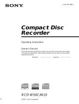 Sony RCD-W50C/W10 User manual