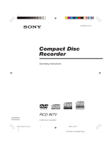 Sony RCD-W7V User manual