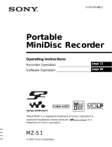 Sony MZ-S1 User manual