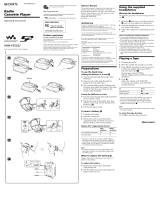 Sony WMFS555J User manual