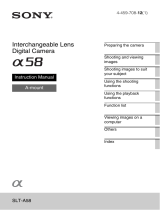 Sony SLT-A58 User manual