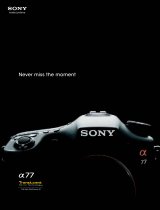 Sony SLT-A77V Quick start guide
