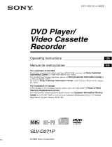 Sony SLV-D271PDVD User manual
