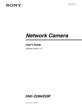 Sony SNC-Z20P User manual