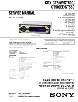 Sony CDX-GT500 User manual