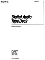 Sony Car Stereo System sony digital audio tape deck User manual