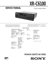 Sony XR-C6100 User manual