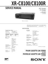 Sony XR-C8100 User manual