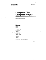 Sony D-155 User manual