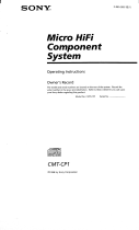 Sony CMT-CP1 User manual