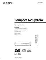 Sony DAV-S300 User manual