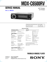 Sony MDX-C6500RV User manual