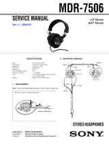 Sony Headphones MDR-7506 User manual