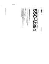 Sony SSC-M354 User manual
